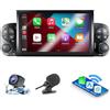 ANKEWAY Autoradio per Fiat Panda 319 (2013-2020) con Android Auto e CarPlay Wireless, RDS Car Radio Bluetooth Android Stereo [2G+32G] con telecamera retromarcia/Microfono/Canbus Box/WiFi/App Store