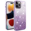 SEAHAI Cover per Motorola Moto G56 5G, Colore Gradiente Brillantini Fiore Motivo Design Ultra Sottile Morbido Silicone TPU Bumper Antiurto Custodia Donna Case Cover - Viola