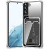 DEVASO Crystal Custodia per Samsung Galaxy S22 Plus 5G con Tasche Porta Carte Portafoglio Cover Protettiva in Silicone Sottile Morbido TPU Trasparente Anti-Graffio Case