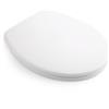 COOCHEER Tavoletta WC Copriwater Universale O Forma, Sedile WC con Chiusura Ammortizzata e Sgancio Rapido, Facile da Pulire in Plastica coperchio water Bianco (44 x 37,5 x 5,4 cm)