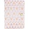 LIMEQKI Taccuino A5 Quaderno Ad Anelli, Quaderno Appunti Con Copertina in Tessuto Con Cuore E Pagine Interne Bianche per Diario, Diario Di Viaggio, Travel Journal, Lavoro, Scuola (Rosa)