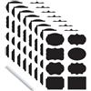 DaiUni Etichette adesive per barattoli vetro, adesivi impermeabili riutilizzabili per lavagne, facili da staccare senza lasciare residui disordinati con pennarello cancellabile,64 PCS (5 x 3,5 cm)