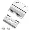 OwnLifeYF Lama a cuneo di ricambio professionale, compatibile con lame Wahl Precision a 2 fori, in acciaio inox fisso e in ceramica, 1 pezzo