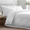 Catherine Lansfield Set copripiumino singolo con federa in pizzo a reticolo classico bianco