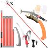 Inoamity Kit Potatura 9M con Segaccio e Cesoia, 2 in 1 Asta Telescopica Leggera in Fibra di Vetro per Giardino Frutteto, Taglio Rami Alti Senza Scala, Lama Acciaio 65Mn