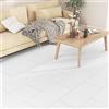 Yullpaper 15 piastrelle adesive per pavimenti in vinile bianco, autoadesive, per il bagno, per il pavimento, per piastrelle, per il pavimento, per la cucina, in PVC, autoadesive, effetto piastrelle,