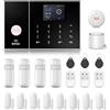 XNH allarme casa senza fili,kit allarme casa senza fili con Sirena Allarme 120dB, Telecomando Intelligente, Invite vocale, Display LCD, Sicurezza per la casa, ufficio(21 Pezzi)