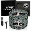 LHOEST Grande Grinder 63 MM Macinaspezie Manuale Metallo Grinder con 40 Denti Macinaspezie 4 Strati Grinder Albero Progetto con Raschietto e Spazzola in Plastica per Spezie Cucina