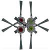 HUAYUWA 4 pezzi spazzole laterali di ricambio adatto per Yeedi K600/K700/K680 Robot Aspirapolvere Accessori