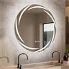 LUVODI Specchio Bagno con Luce 80cm: Specchio bagno Led Retroilluminato Rotondo Specchio Tondo retroilluminato Design Vortice, Pulsante Touch Dimmerabile 3 Colori, Antiappanamento, Funzione Memoria