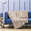 HABITA 33 HOME Granfoulard Copridivano, Copriletto Matrimoniale Primaverile, Telo Copridivano 250x280 Cm, Copri Divano Leggero, Telo Estivo (Camelia Blu)