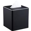 KINGFOM Porta Fazzoletti Rettangolare in pelle PU, per Ufficio, Auto (C-Nero)