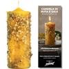 VELAS MARIANO Candela erborea Ruda e sale - Candela gialla con erbe naturali per la pulizia e la protezione energetica, rituale esoterico con ruda e sale | Include preghiera e istruzioni