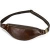 newsbirds marsupio in vera pelle marsupi per uomo donna marsupio nero per viaggi festival passeggiate sport corsa palestra all'aperto allenamento esercizio Vintage Shoulder Bag, 1033 Coffee