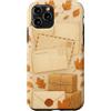 Autumn Leaves Falling Around Book Illust Custodia per iPhone 11 Pro Autunno Foglie Turbinio Intorno Libro Aperto