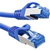 InLine Cavo patch Cat.6A, S/FTP, TPE (LSZH), CCA, PoE, LAN, Ethernet, cavo di rete, RJ45 Gigabit, blu, 1,5 m, 72614B