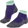 FALKE RU4 Endurance Short W SSO cotone filo funzionale antivesciche 1 paio, Calzini da corsa Donna, Viola (Amethyst 8683), 35-36