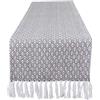 DII Farmhouse Runner da Tavolo, Cotone, Grigio, 15 x 72 Inches