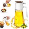 Euqvunn Spruzzino Olio, Oliera Spray 2-in-1 Spray & Versa [Spruzzo Fino & Filtro Anti-Ostruzione] Spruzzino Olio Spray per Friggitrice Aria, Forno, Olio/Vinaigrette/Salsa, 580 ml/19,6 oz