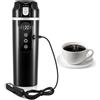 Gxpjycfob Bollitore Elettrico da Viaggio 24V/12V per Auto/Camion, Bollitore Riscaldante per Auto da 500 ML con Display LCD, Acciaio Inox 304, Protezione Antiscottatura
