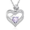Cosie Lily Regalo Collana Argento 925 Donna, Cuore Rose Ciondolo Collane, Regali per Lei, Compleanno San Valentino Regalo Di Natale Festa Della Mamma, Lavanda