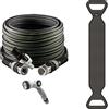 FITT FORCE PLUS 5/8 15m - Kit con Tubo Acqua da Giardino Leggero, Resistente per Uso Intensivo, Lancia, Pistola Multigetto e Hose Caddy, Grigio