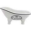 KiaoTime Portasapone vintage Clawfoot per vasca da bagno doccia - Decorazione natalizia in ceramica Bar Sapone con fori di scarico, supporto spugna contenitore da bagno vassoio per sapone per bagno