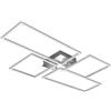BRILONER Leuchten - Plafoniera a LED, plafoniera dimmerabile, incl. telecomando, regolazione della temperatura di colore, funzione luce notturna, timer, 54 Watt, 5.500 Lumen, cromo-alluminio
