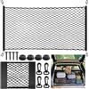 HavaCue ㅤ HavaCue 2 Pezzi Rete Bagagliaio Auto,110x60cm Rete Portaoggetti Auto Estensibile a 140 * 100cm,30x25cm Rete Portaoggetti Tasca Oganize per Universale Con Moschettone 4 in Acciaio + 4 Gancio ABS