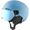 ALPINA ZUPO Visor Q-LITE - Casco da sci di alta qualità e sicuro per bambini, con cuscinetti auricolari rimovibili, con visiera a contrasto rinforzata, colore: blu fumo opaco, S (48-52 cm)