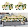 VEVOR Bouquet di Fiori Artificiali, 10 Pezzi, Diametro 24 cm, Centrotavola di Rose per Matrimonio, Composizioni Floreali Finte per Cerimonie, Ricevimenti, Decorazioni per Esterni, Bianche e Champagne