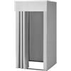 VEVOR Camerino di Prova da 99 x 99 x 198 cm Spogliatoio Portatile Mobile con Tende Spesse in Poliestere, Tenda Ombreggiante e Gancio, per Boutique, Sartorie e Spazi Esterni, Nero e Grigio-Bianco