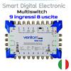 Venton Centralino TV Multiswitch 8 utenze satellitare dual feed con digitale terrestre