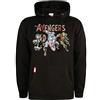 Marvel Vintage Avengers Hoodie Felpa con Cappuccio, Nero, M Uomo