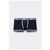 Tezenis Boxer In Cotone Organico Con Bordi A Contrasto E Logo Uomo Blu