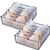 TIGARI Organizer per vestiti, piccolo organizer per biancheria intima, organizer per cassetti, scatola portaoggetti per camera da letto, dormitorio (grigio)