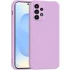 Mixroom - Cover Custodia Case per Samsung Galaxy A52 4G / 5G / A52S 5G Protezione Fotocamera in Silicone TPU Morbido Opaco Bordi Piatti Colore Lilla
