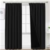 BellaHills 100% Tende Oscuranti 2 Pezzi 132L x 240A cm, Tenda Moderna per Soggiorno, Tende Coprente Termiche Isolanti per Interno, Tenda per Finestra Camera da Letto Salotto, Nero