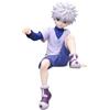 Jilijia Killua Zaoldyeck Anime Figura 12 cm Figura Statua PVC Posizione seduta Modello Statico Scrivania Ornamento Regalo