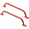 TRIBECCO Maniglie da arrampicata per esterni e interni, in metallo, per parco giochi, arrampicata, torre da gioco, letto a soppalco, scala e parete da arrampicata nella cameretta dei bambini (550 mm, rosso, 2