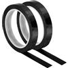 PATIKIL 55 Iarde/50M Nastro di Finitura Grip, 2pz 0,6 Pollici Nastro di Finitura in PU Accessori per Racchette Sigillo Appiccicoso per Tennis Badminton, Nero