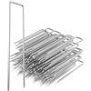 YAOBLUESEA 100 picchetti da giardino, picchetti di ancoraggio a terra in acciaio antiruggine pali a forma di U ancoraggio stabile per tela anticattiva erba, tela da giardino, recinzione e campeggio