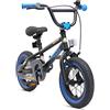 BIKESTAR Bicicletta bambini 3-4 anni da 12 pollici ★ Bici per bambino et bambina BMX con freno a retropedale et freno a mano ★ Nero & Blu