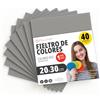 OFITURIA Feltro Colorato per Artigianato, Fai-da-te, Progetti Scolastici, Scrapbooking, Cucito Creativo e Decorazioni 20x30cm (Grigio, 40 pz)
