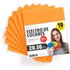 OFITURIA Feltro Colorato per Artigianato, Fai-da-te, Progetti Scolastici, Scrapbooking, Cucito Creativo e Decorazioni 20x30cm (Arancione, 10 pz)