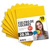 OFITURIA Feltro Colorato per Artigianato, Fai-da-te, Progetti Scolastici, Scrapbooking, Cucito Creativo e Decorazioni 20x30cm (Giallo, 10 pz)