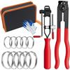 ZYLJHZ ATV CV Tronco Pinza Pinza Strumento Auto Articolante Albero Boot Clamp Kit con 5 Bande di Crimpatura