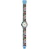 HIP HOP, Collezione Jungle Fever, Orologio Donna Flamingo Jungle, Cinturino in Silicone Intercambiabile e Regolabile, Pratica Chiusura, Cassa 32mm, Movimento al Quarzo, Resistente all'Acqua, Azzurro