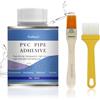 Gubuyi 100 ml di colla per tubi in PVC, colla speciale con pennello, adatta per incollare lastre dure, tubi, stagni, teloni e similpelle