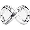 Feitery Forever and Always Festa della Mamma Charm Ciondoli Libellule Bracciale Compatibile Regalo